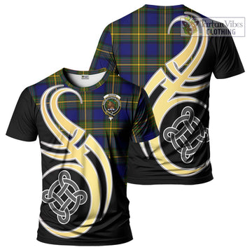 Moore Tartan T-Shirt with Family Crest and Celtic Symbol Style Kid's Shirt - Tartan Vibes Clothing