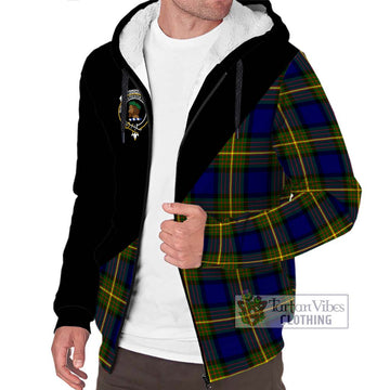Moore Tartan Sherpa Hoodie with Family Crest and Military Logo Style Unisex S - Tartan Vibes Clothing