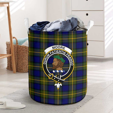 Moore Tartan Laundry Basket with Family Crest One Size - Tartan Vibes Clothing