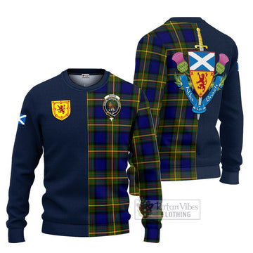Moore Tartan Ugly Sweater Alba with Scottish Lion Royal Arm Half Style Unisex - Tartan Vibes Clothing