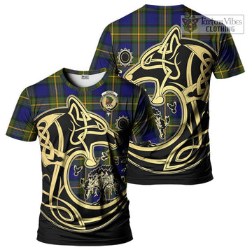 Moore Tartan T-Shirt with Family Crest Celtic Wolf Style Kid's Shirt - Tartan Vibes Clothing