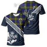 Moore Tartan T-Shirt Featuring Thistle and Scotland Map Kid's Shirt - Tartanvibesclothing Store