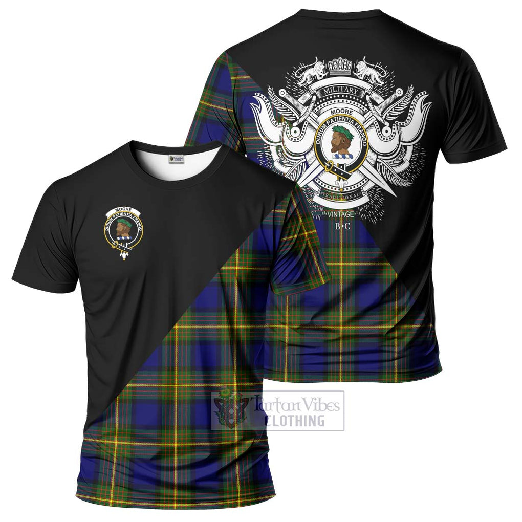 Moore Tartan T-Shirt with Family Crest and Military Logo Style Kid's Shirt - Tartan Vibes Clothing