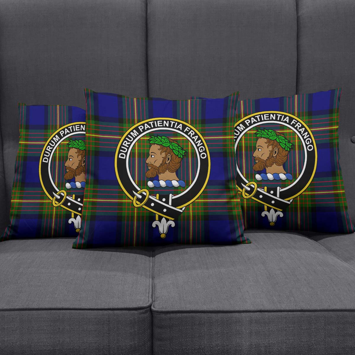 Moore Tartan Pillow Cover with Family Crest Rectangle Pillow Cover 51*91cm - Tartan Vibes Clothing