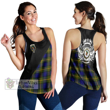 Moore Tartan Women's Racerback Tanks with Family Crest and Military Logo Style 4XL - Tartan Vibes Clothing
