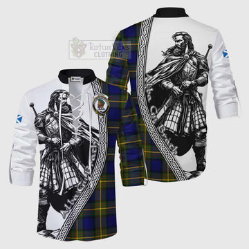 Moore Tartan Clan Crest Ghillie Kilt Shirt with Highlander Warrior Celtic Style Men - Tartan Vibes Clothing