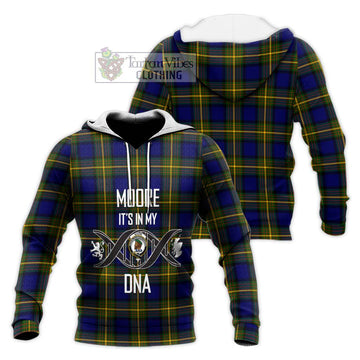 Moore Tartan Knitted Hoodie with Family Crest DNA In Me Style Unisex Knitted Pullover Hoodie - Tartan Vibes Clothing