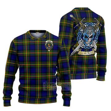 Moore Tartan Ugly Sweater with Family Crest Celtic Skull Style Unisex - Tartan Vibes Clothing