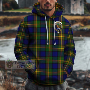 Moore Tartan Cotton Hoodie with Family Crest Zip Hoodie - Tartan Vibes Clothing