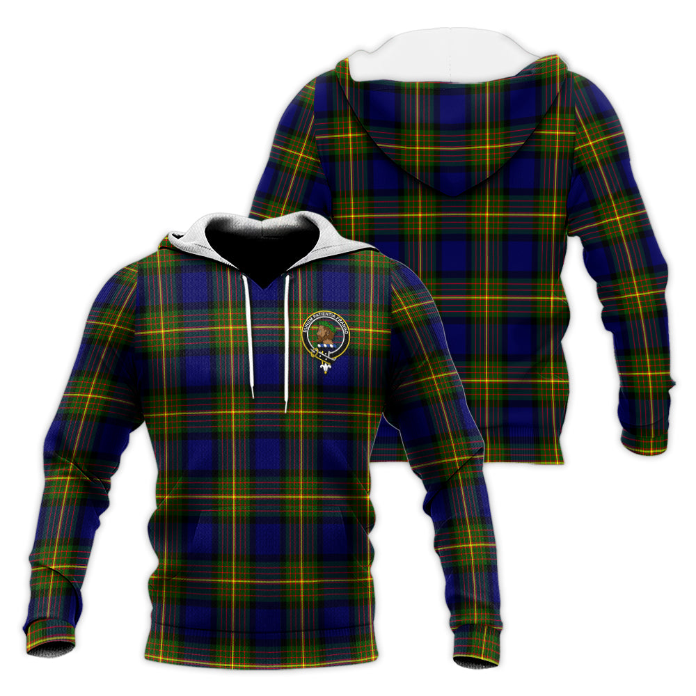 Moore Tartan Knitted Hoodie with Family Crest Unisex Knitted Pullover Hoodie - Tartan Vibes Clothing