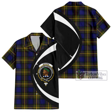 Moore Tartan Hawaiian Shirt with Family Crest Circle Style Kid - Tartan Vibes Clothing
