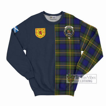 Moore Tartan Sweatshirt Alba with Scottish Lion Royal Arm Half Style Unisex - Tartan Vibes Clothing