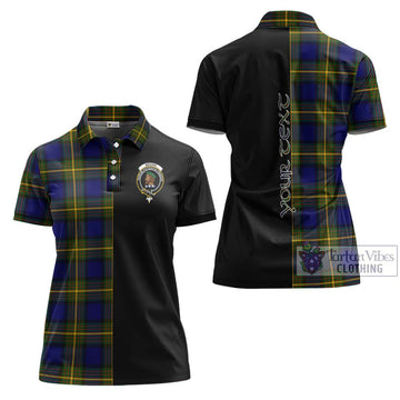 Moore Tartan Women's Polo Shirt with Family Crest and Half Of Me Style Women - Tartan Vibes Clothing