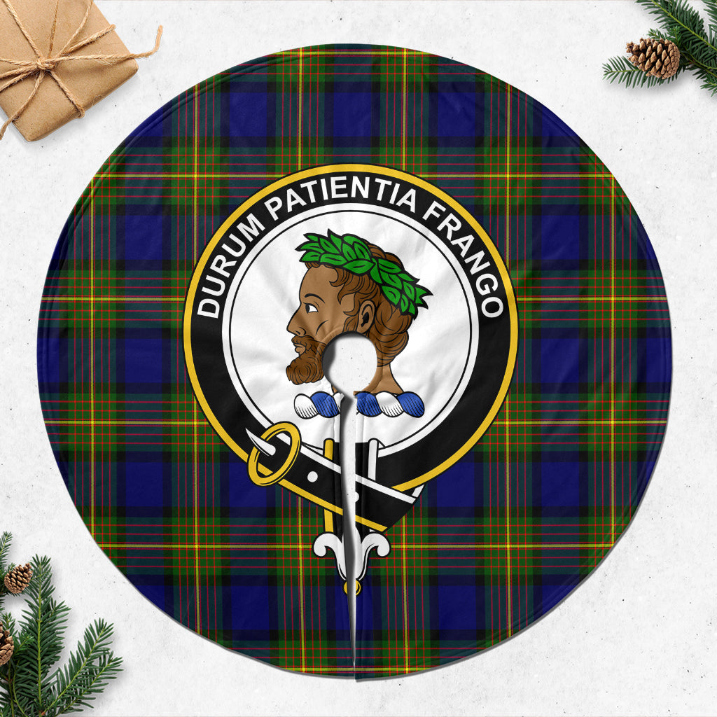 Moore Tartan Christmas Tree Skirt with Family Crest 47*47 inch - Tartan Vibes Clothing