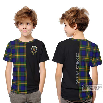 Moore Tartan Kid T-Shirt with Family Crest and Half Of Me Style Youth XL Size14 - Tartan Vibes Clothing