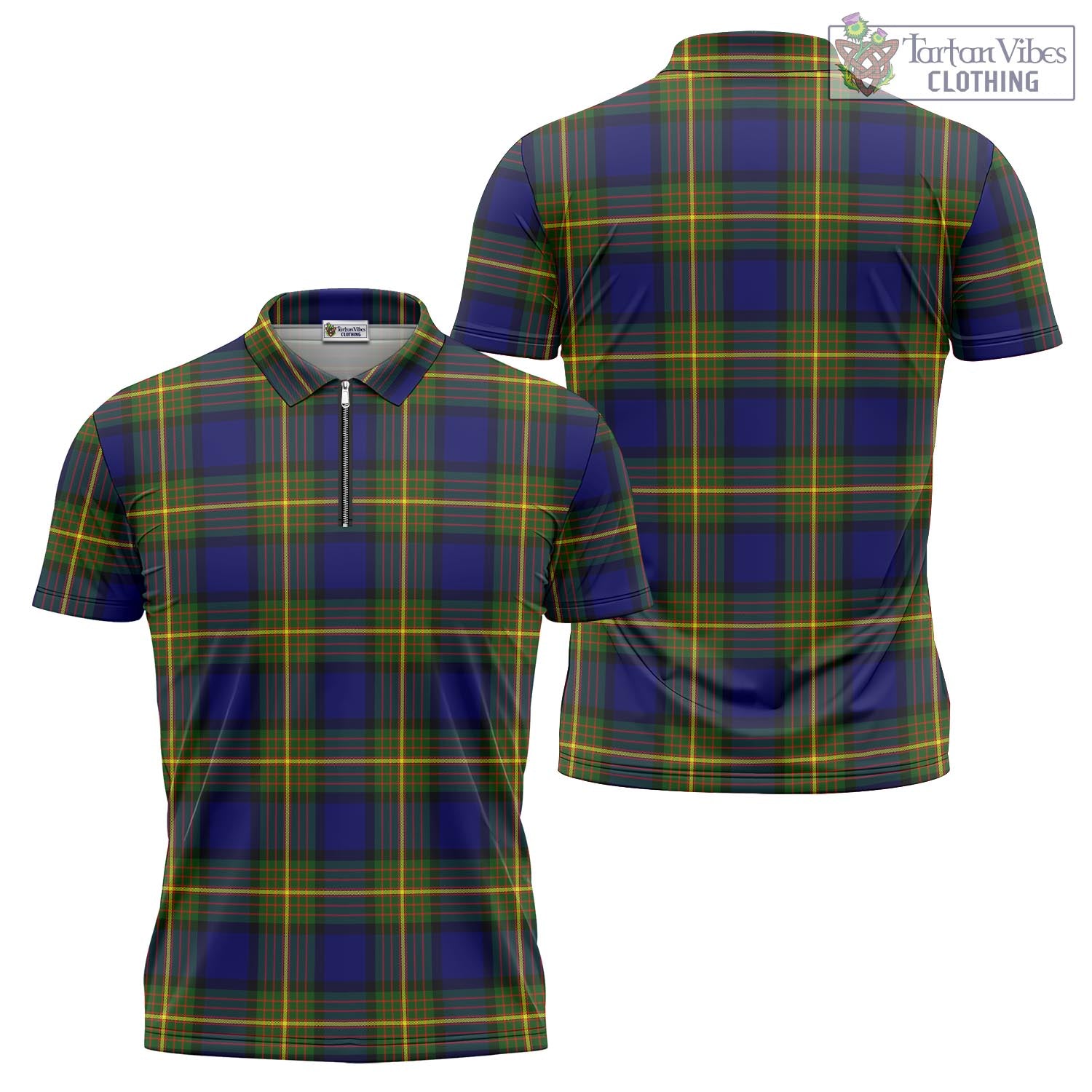 Moore Tartan Zipper Polo Shirt Unisex - Tartan Vibes Clothing