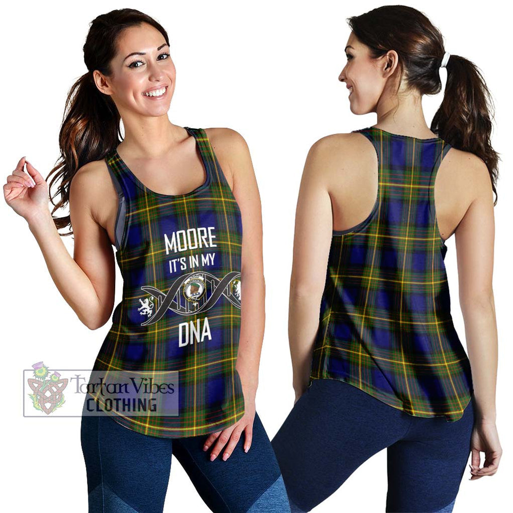 Moore Tartan Women's Racerback Tanks with Family Crest DNA In Me Style 4XL - Tartan Vibes Clothing