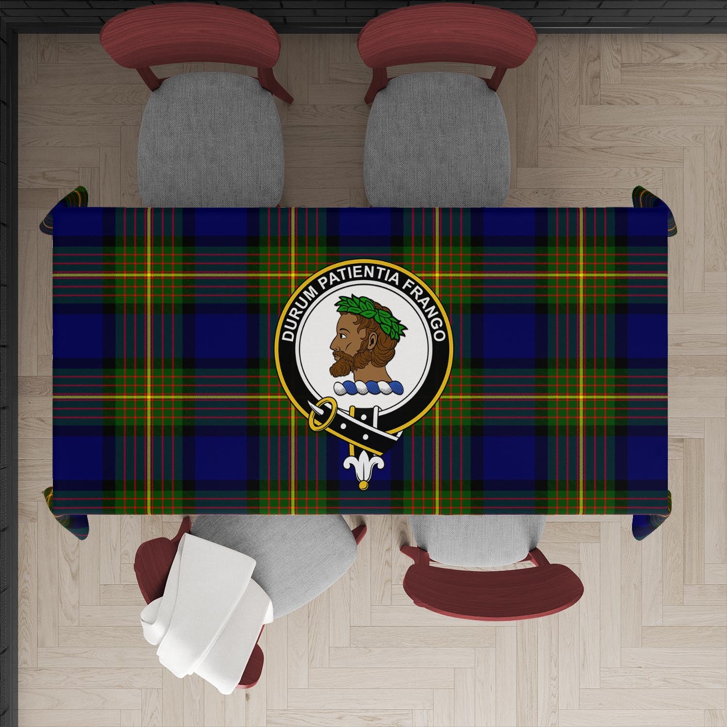 Moore Tartan Tablecloth with Family Crest XL 57.1"x70.9"(145x180cm) - Tartan Vibes Clothing