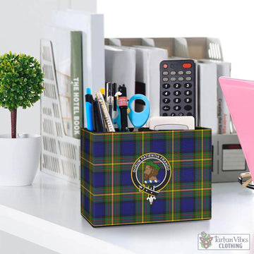 Moore Tartan Pen Holder with Family Crest One Size 5.9"(L)*2.7"(W)*4.3"(H) - Tartan Vibes Clothing