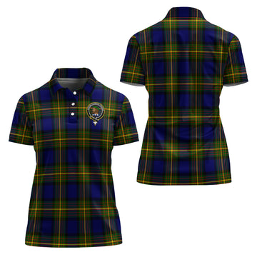 Moore Tartan Polo Shirt with Family Crest For Women