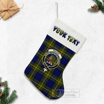 Moore Tartan Family Crest Christmas Stocking with Personalized Text - Tartan Vibes Clothing