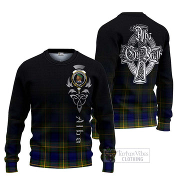 Moore Tartan Ugly Sweater Featuring Alba Gu Brath Family Crest Celtic Inspired Unisex - Tartan Vibes Clothing