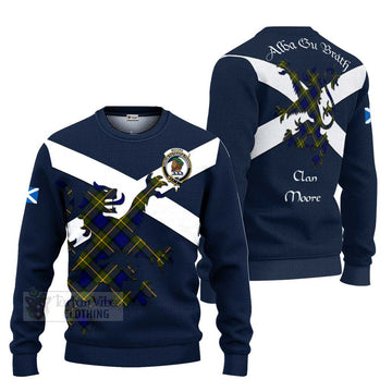 Moore Tartan Lion Rampant Ugly Sweater Proudly Display Your Heritage with Alba Gu Brath and Clan Name Unisex - Tartan Vibes Clothing