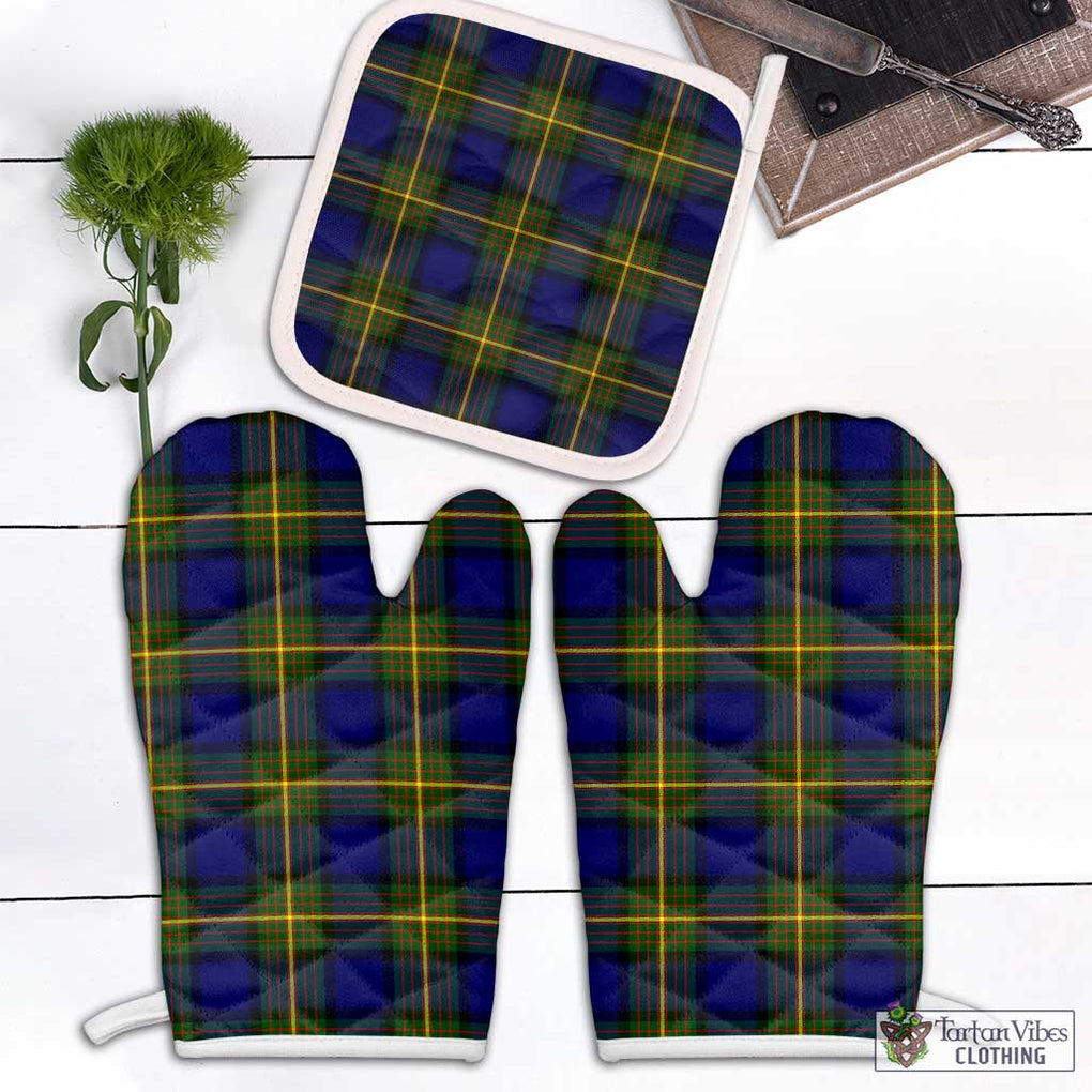 Moore Tartan Combo Oven Mitt & Pot-Holder Combo 2 Oven Mitt & 1 Pot-Holder Black - Tartan Vibes Clothing