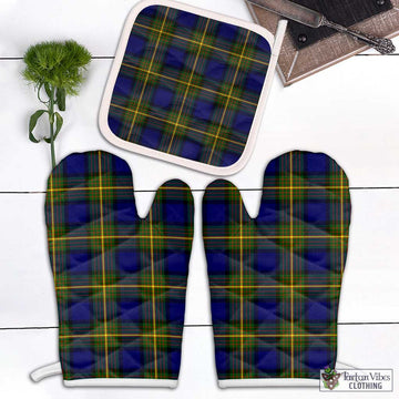 Moore Tartan Combo Oven Mitt & Pot-Holder Combo 2 Oven Mitt & 1 Pot-Holder Black - Tartan Vibes Clothing