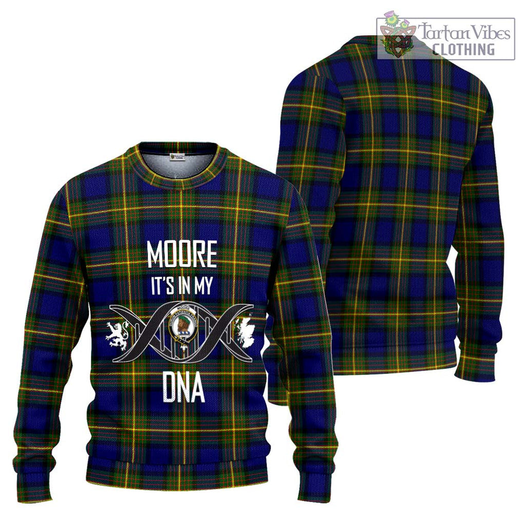 Moore Tartan Ugly Sweater with Family Crest DNA In Me Style Unisex - Tartan Vibes Clothing