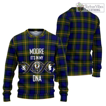 Moore Tartan Ugly Sweater with Family Crest DNA In Me Style Unisex - Tartan Vibes Clothing