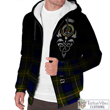 Moore Tartan Sherpa Hoodie Featuring Alba Gu Brath Family Crest Celtic Inspired Unisex - Tartan Vibes Clothing