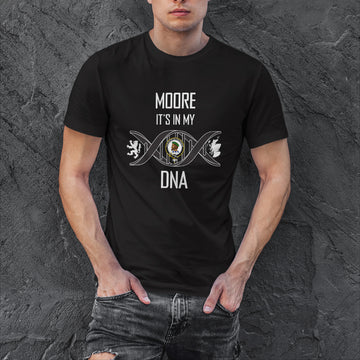 Moore Family Crest DNA In Me Mens Cotton T Shirt 4XL - 2D-tartanvibesclothing