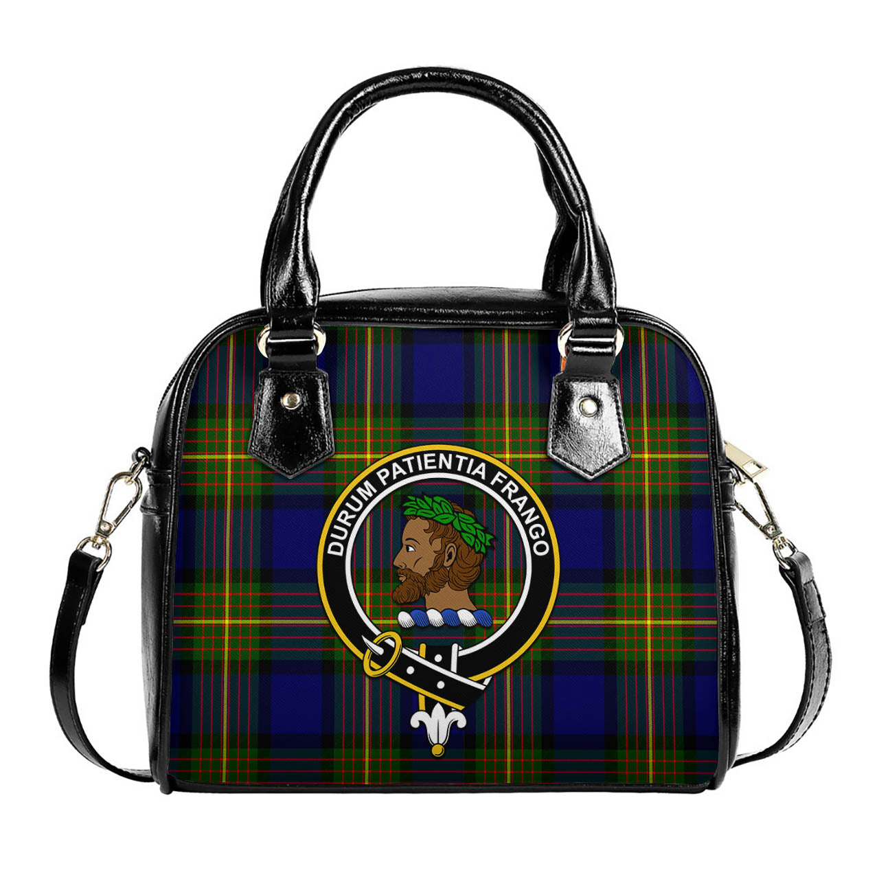 Moore Tartan Shoulder Handbags with Family Crest One Size 9*21*24 cm (3.54*8.27*9.45 inches) - Tartan Vibes Clothing