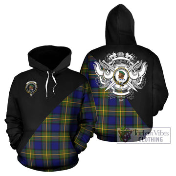 Moore Tartan Hoodie with Family Crest and Military Logo Style Zip Hoodie - Tartan Vibes Clothing