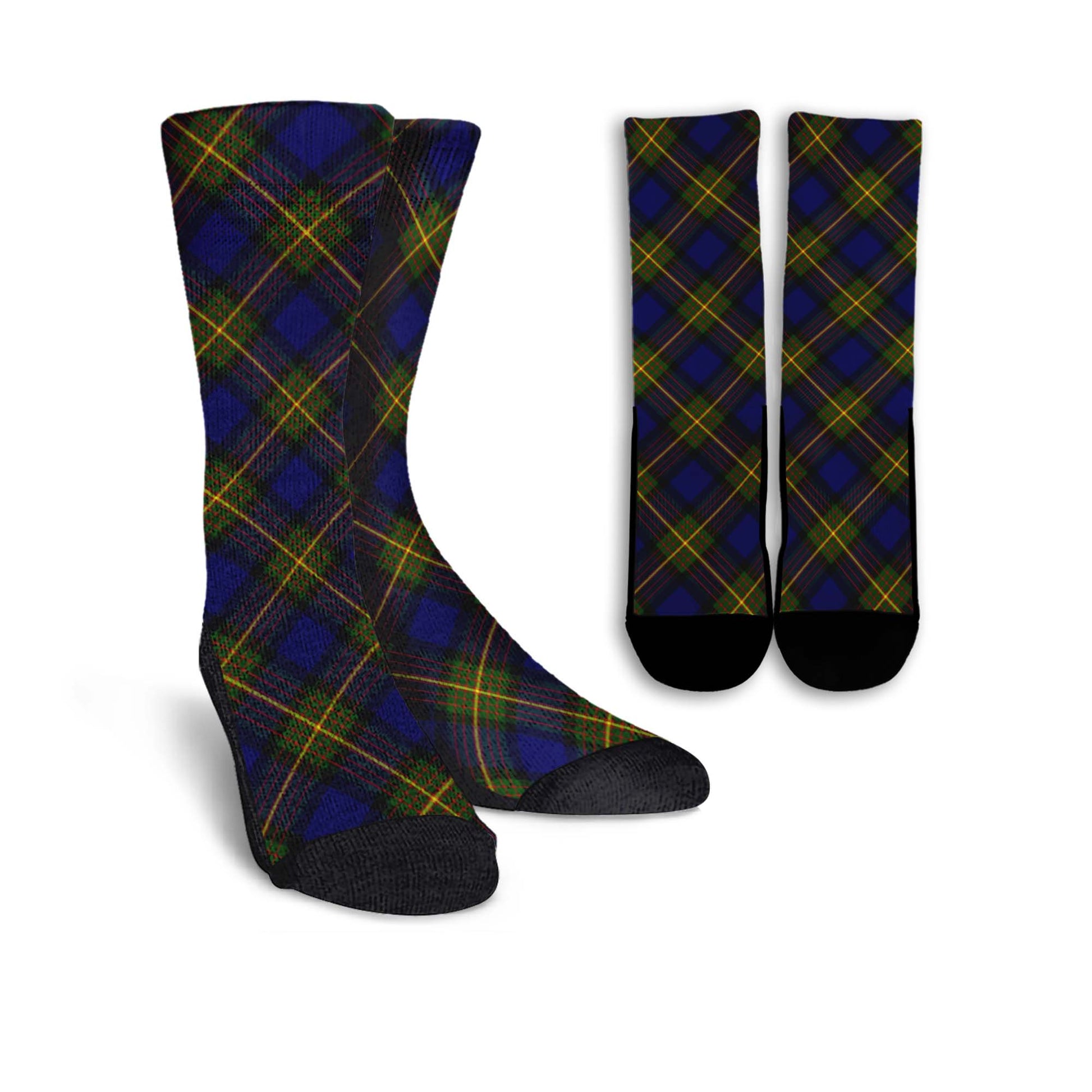 Moore Tartan Crew Socks Cross Style Crew Socks - Tartan Vibes Clothing