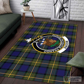 Moore Tartan Area Rug with Family Crest L 59*86 inch (150x220 cm) - Tartan Vibes Clothing