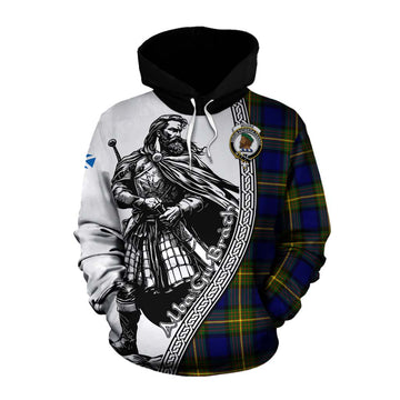 Moore Tartan Clan Crest Cotton Hoodie with Highlander Warrior Celtic Style Pullover Hoodie XS - Tartan Vibes Clothing