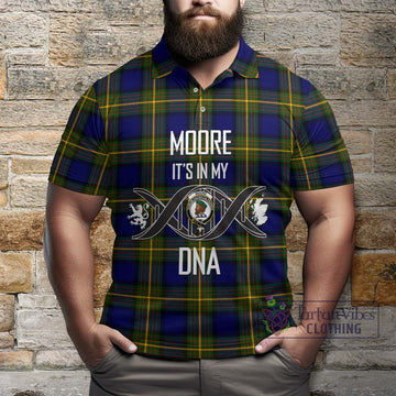 Moore Tartan Polo Shirt with Family Crest DNA In Me Style Kid - Tartan Vibes Clothing