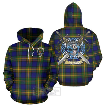 Moore Tartan Hoodie with Family Crest Celtic Skull Style Zip Hoodie - Tartan Vibes Clothing