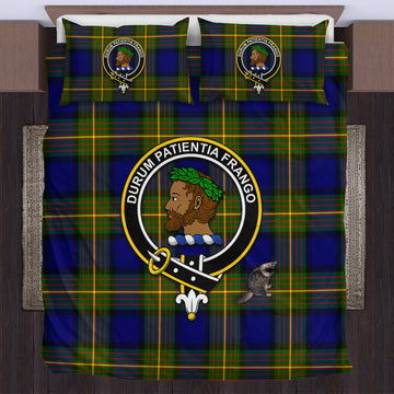 Moore Tartan Bedding Set with Family Crest US Bedding Set - Tartan Vibes Clothing