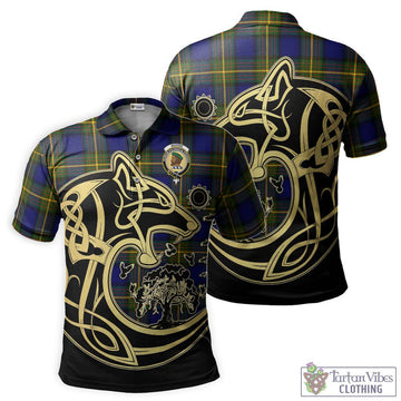 Moore Tartan Polo Shirt with Family Crest Celtic Wolf Style Kid - Tartan Vibes Clothing