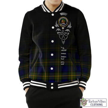 Moore Tartan Baseball Jacket Featuring Alba Gu Brath Family Crest Celtic Inspired Unisex - Tartan Vibes Clothing