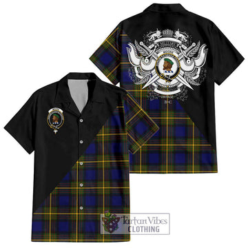 Moore Tartan Hawaiian Shirt with Family Crest and Military Logo Style Kid - Tartan Vibes Clothing