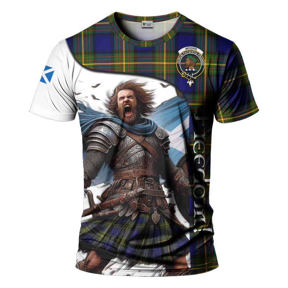 Moore Crest Tartan T-Shirt Inspired by the Freedom of Scottish Warrior Kid's Shirt - Tartan Vibes Clothing