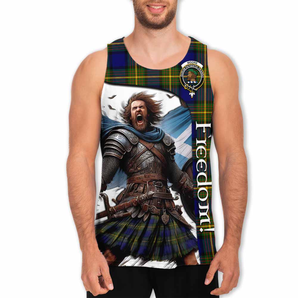 Moore Crest Tartan Men's Tank Top Inspired by the Freedom of Scottish Warrior Men - Tartan Vibes Clothing