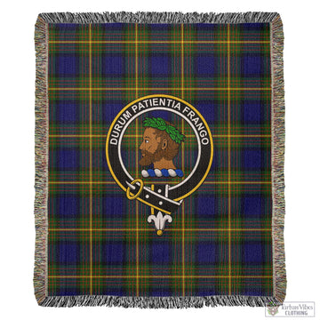 Moore Tartan Woven Blanket with Family Crest