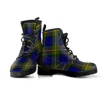 Moore Tartan Leather Boots