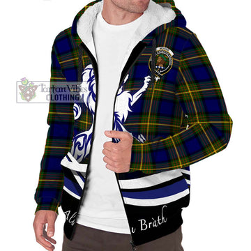 Moore Tartan Sherpa Hoodie with Alba Gu Brath Regal Lion Emblem Unisex S - Tartan Vibes Clothing