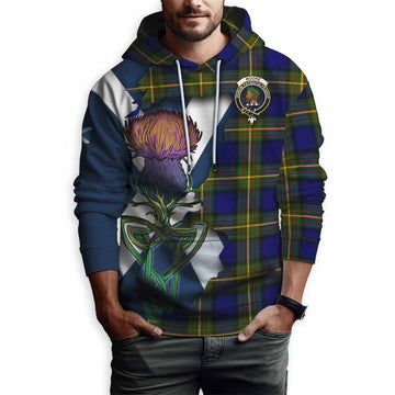Moore Tartan Family Crest Hoodie Scottish Thistle Celtic Inspired Pullover Hoodie - Tartan Vibes Clothing